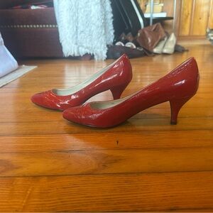 CL by Chinese Laundry Red Patent Kitten Heel Pumps